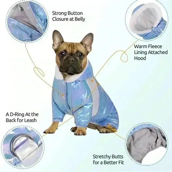 Dog Winter Coat,Waterproof Non-stick Wool Pet Cotton Jacket for Dogs - Picture 7 of 10